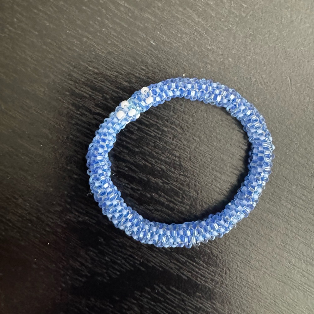 Handmade Blue Beaded Bracelet
